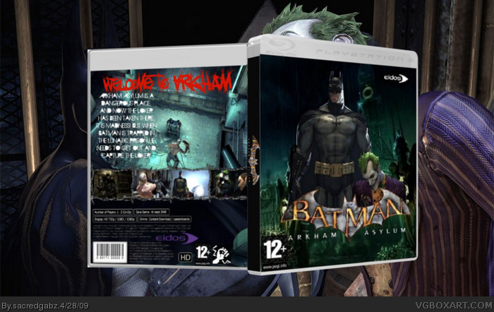 Batman Arkham Asylum box art cover
