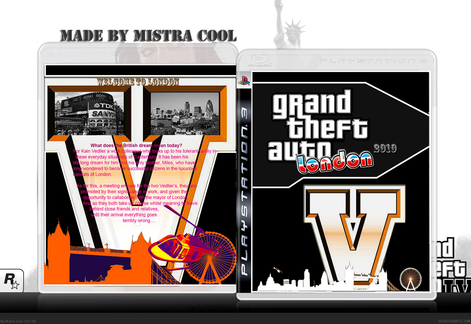 Grand Theft Auto V ; London 2010 box cover