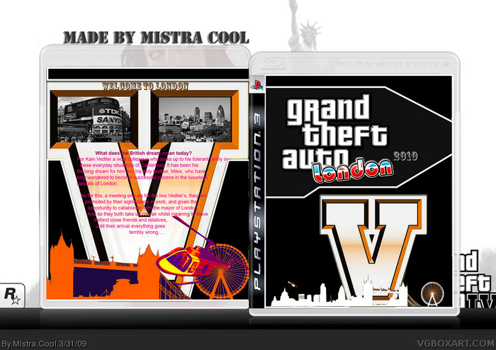 Grand Theft Auto V ; London 2010 box art cover