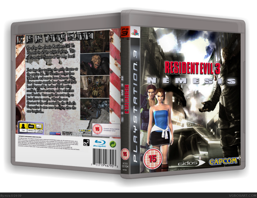 Resident Evil 3 Nemesis box cover