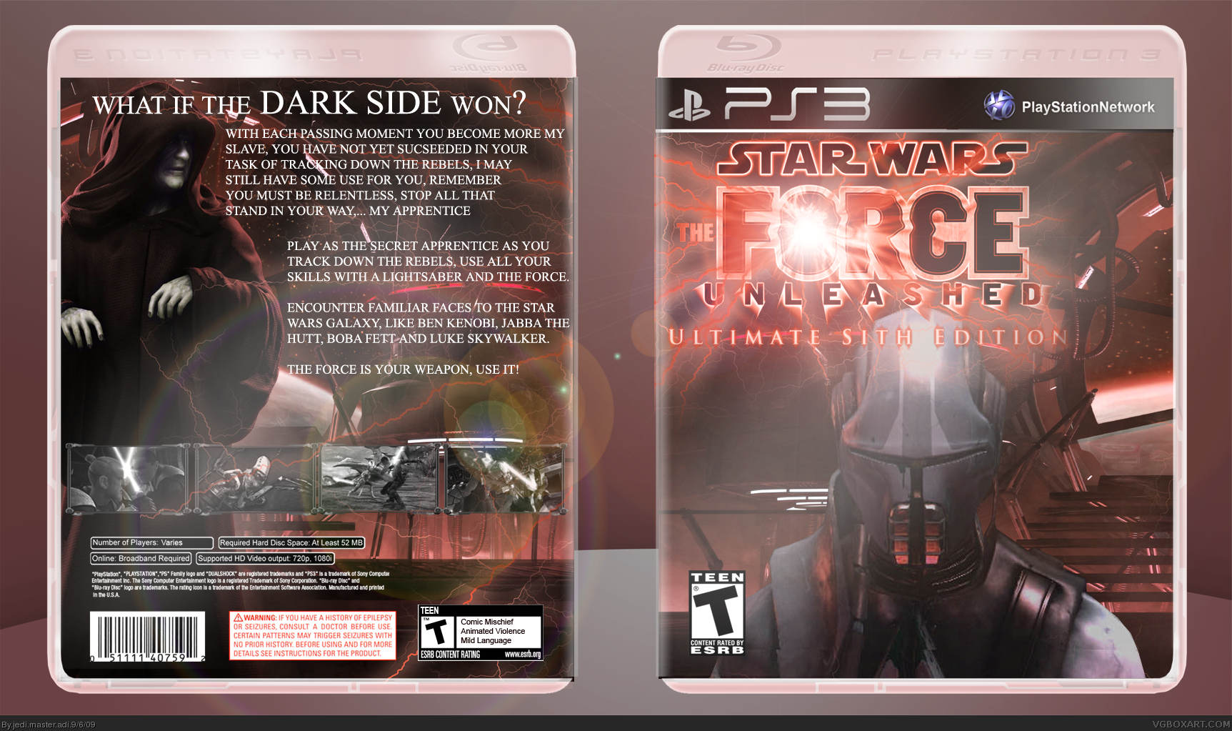 Star Wars: The Force Unleashed Sith Edition box cover