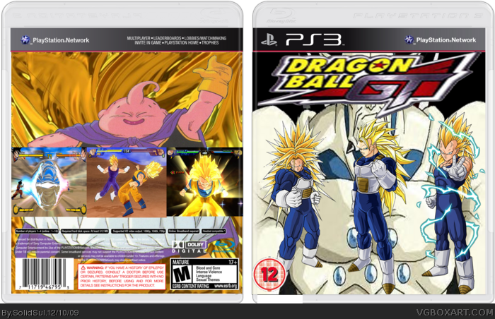 Dragon Ball GT:SSJ 3 Side box art cover