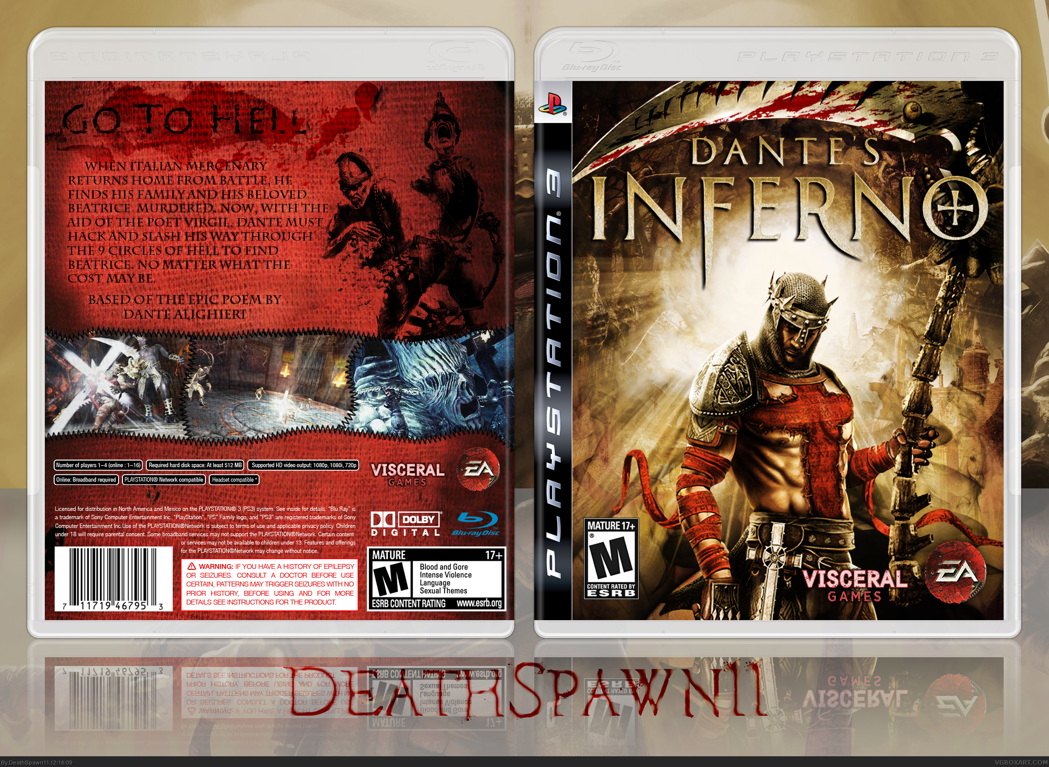 Dantes Inferno box cover