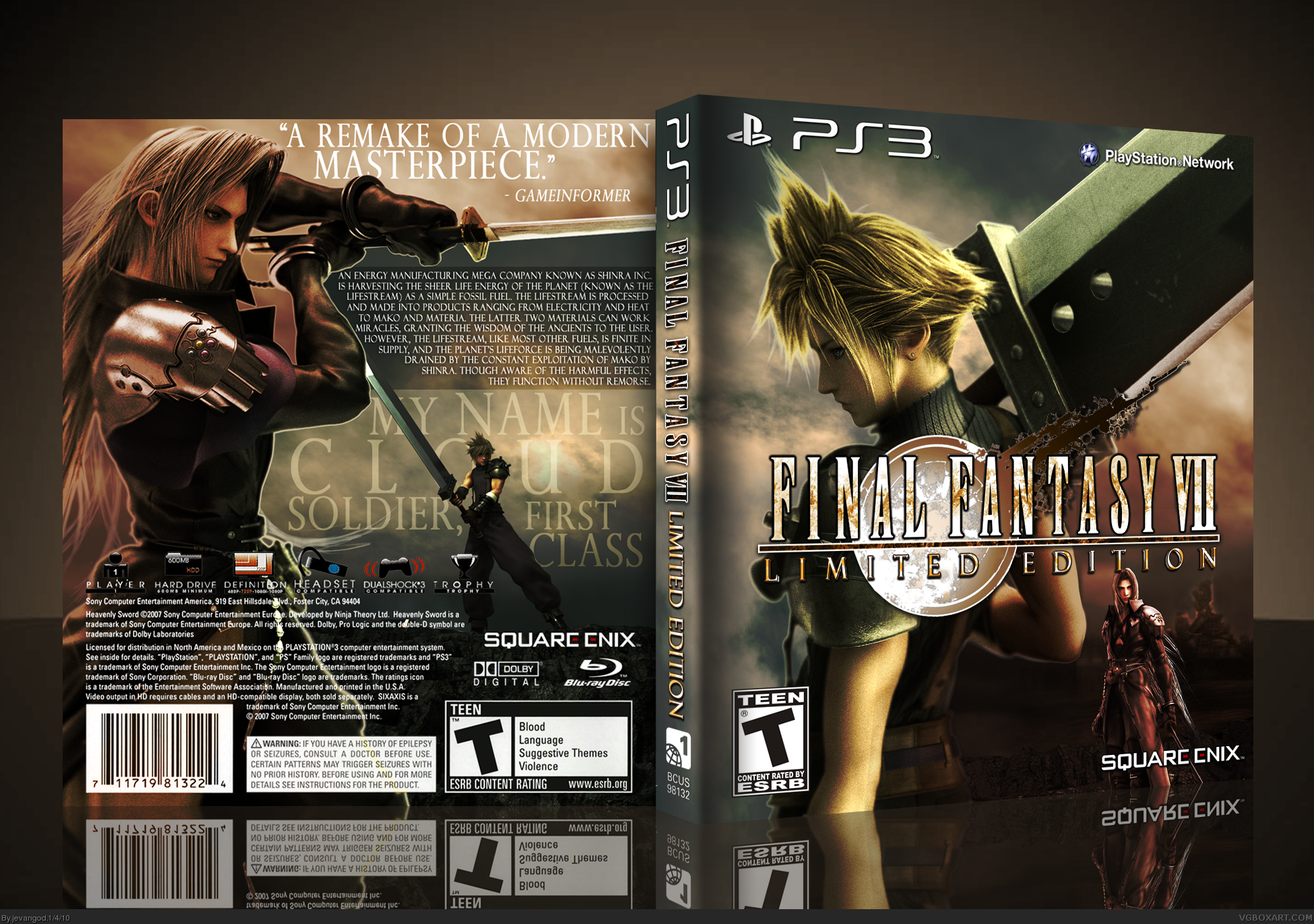 Final Fantasy VII Limited Edition box cover