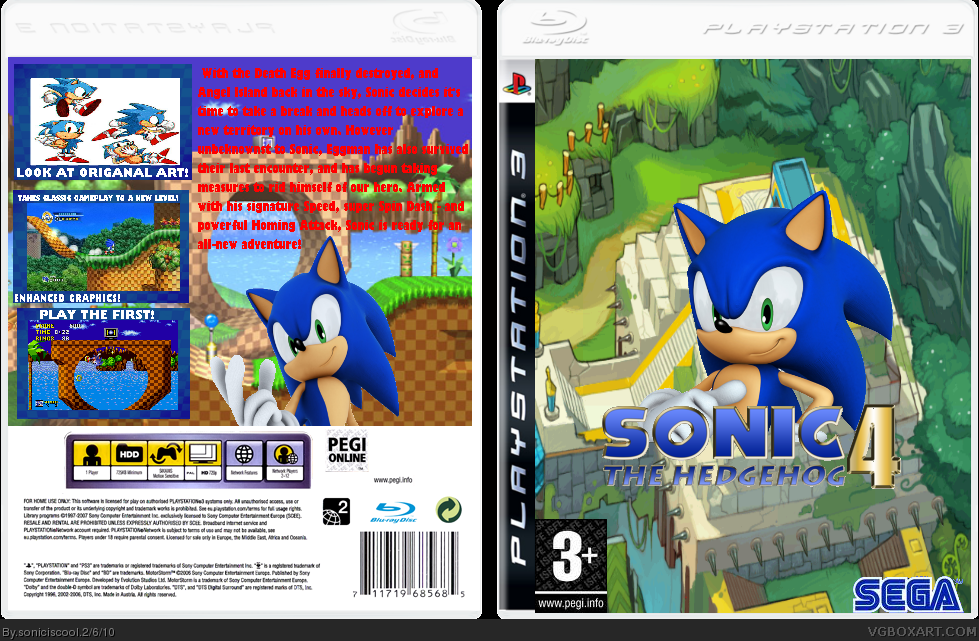Sonic The Hedgehog 4 box cover