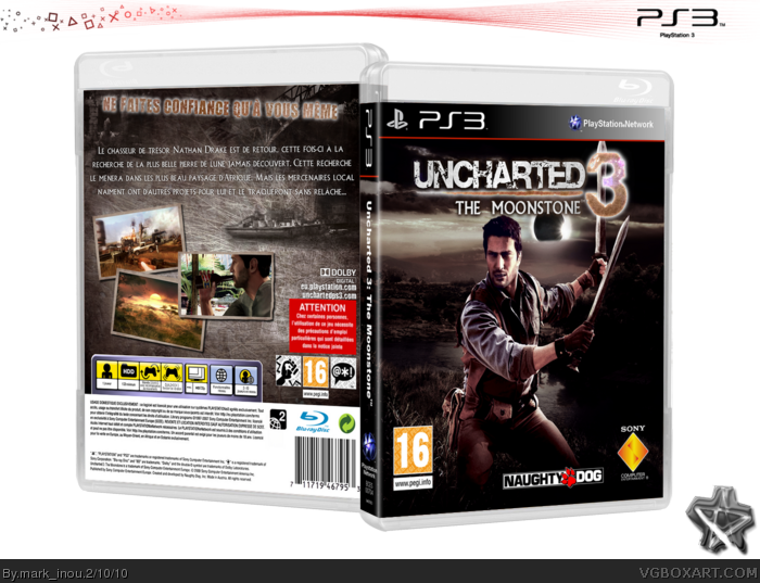 Uncharted 3: The Moonstone box art cover