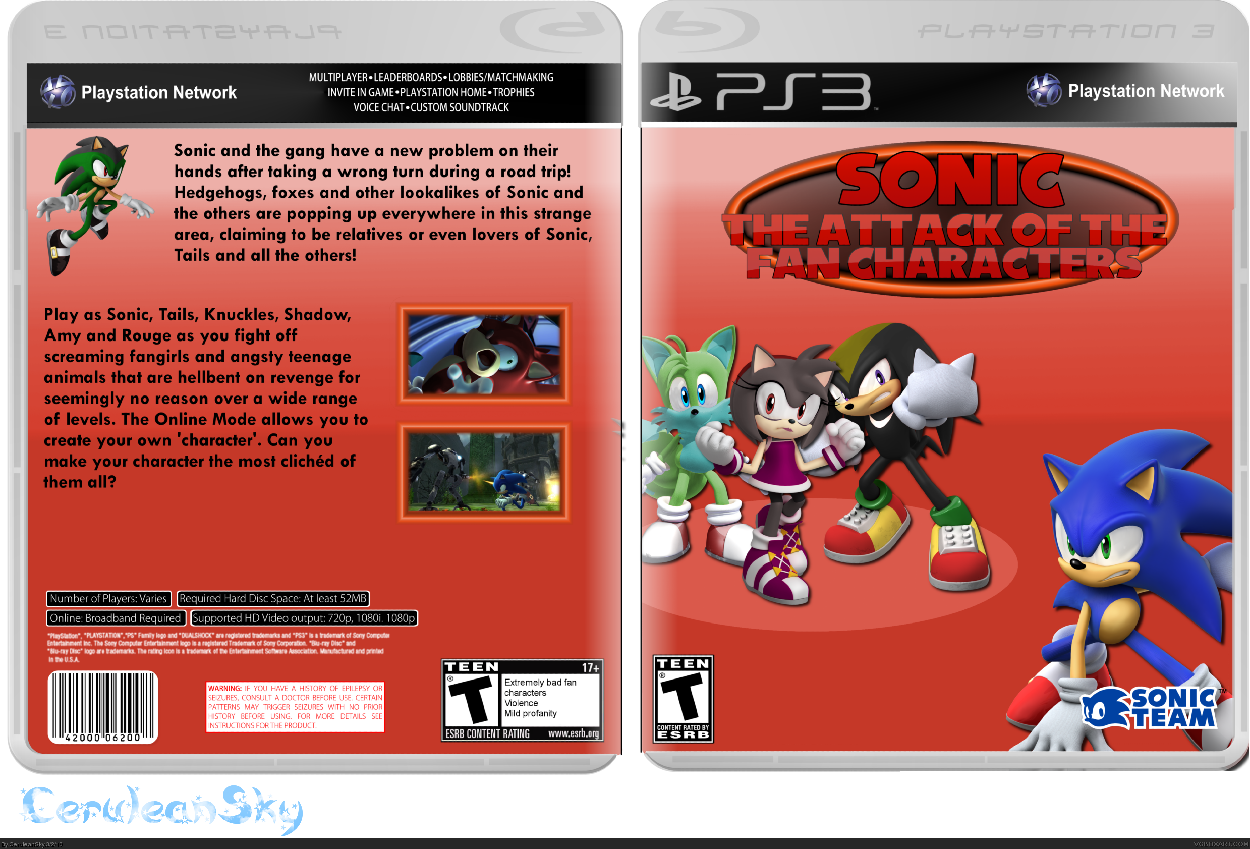 Sonic: The Attack of the Fan Characters box cover