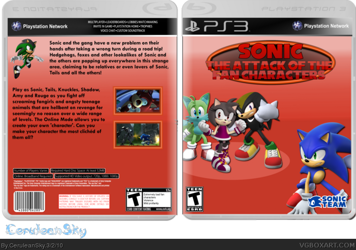 Sonic: The Attack of the Fan Characters box art cover