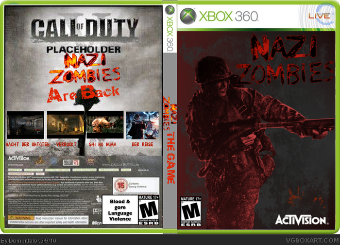 Call of Duty Nazi Zombies box art cover