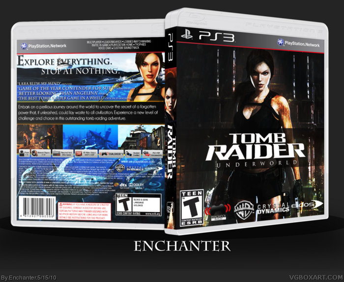 Tomb Raider Underworld Playstation 3 Box Art Cover By Enchanter