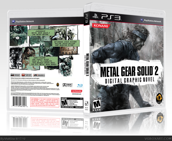Metal Gear Solid 2: Digital Graphic Novel box art cover