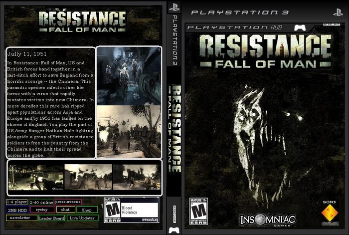 Resistance: Fall of Man box art cover