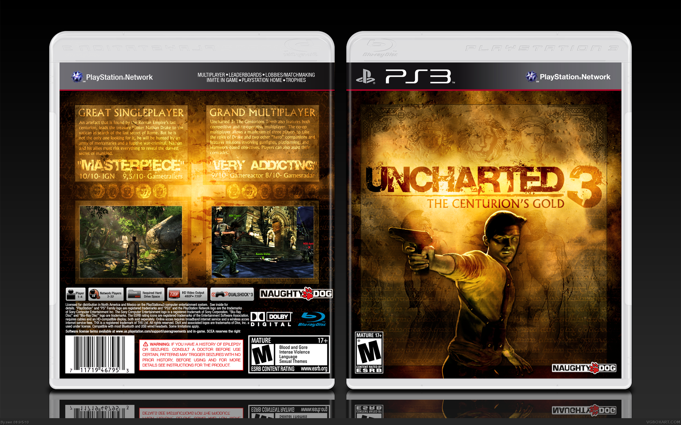 Uncharted 3: The Centurions Gold box cover
