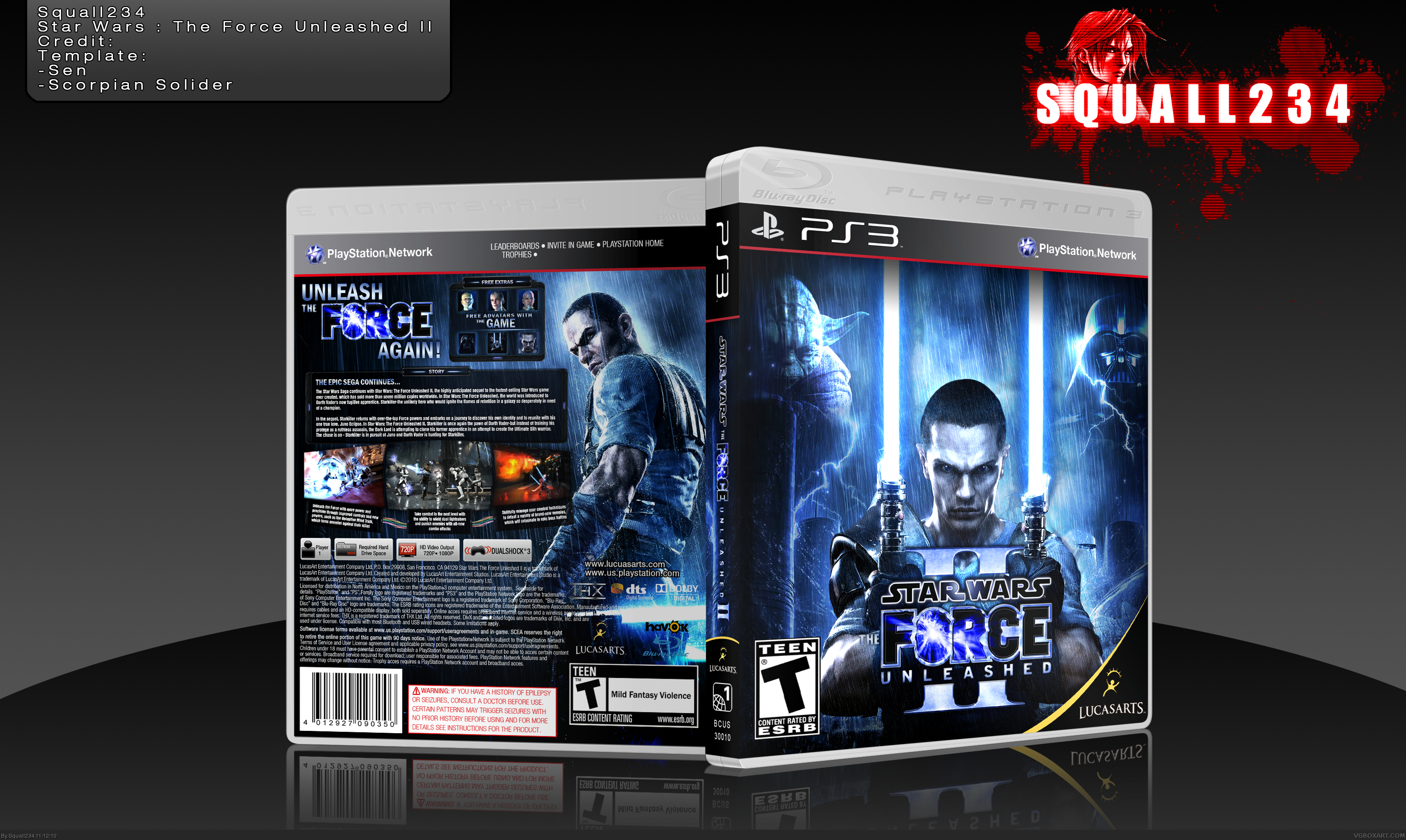 Star Wars: The Force Unleashed II box cover