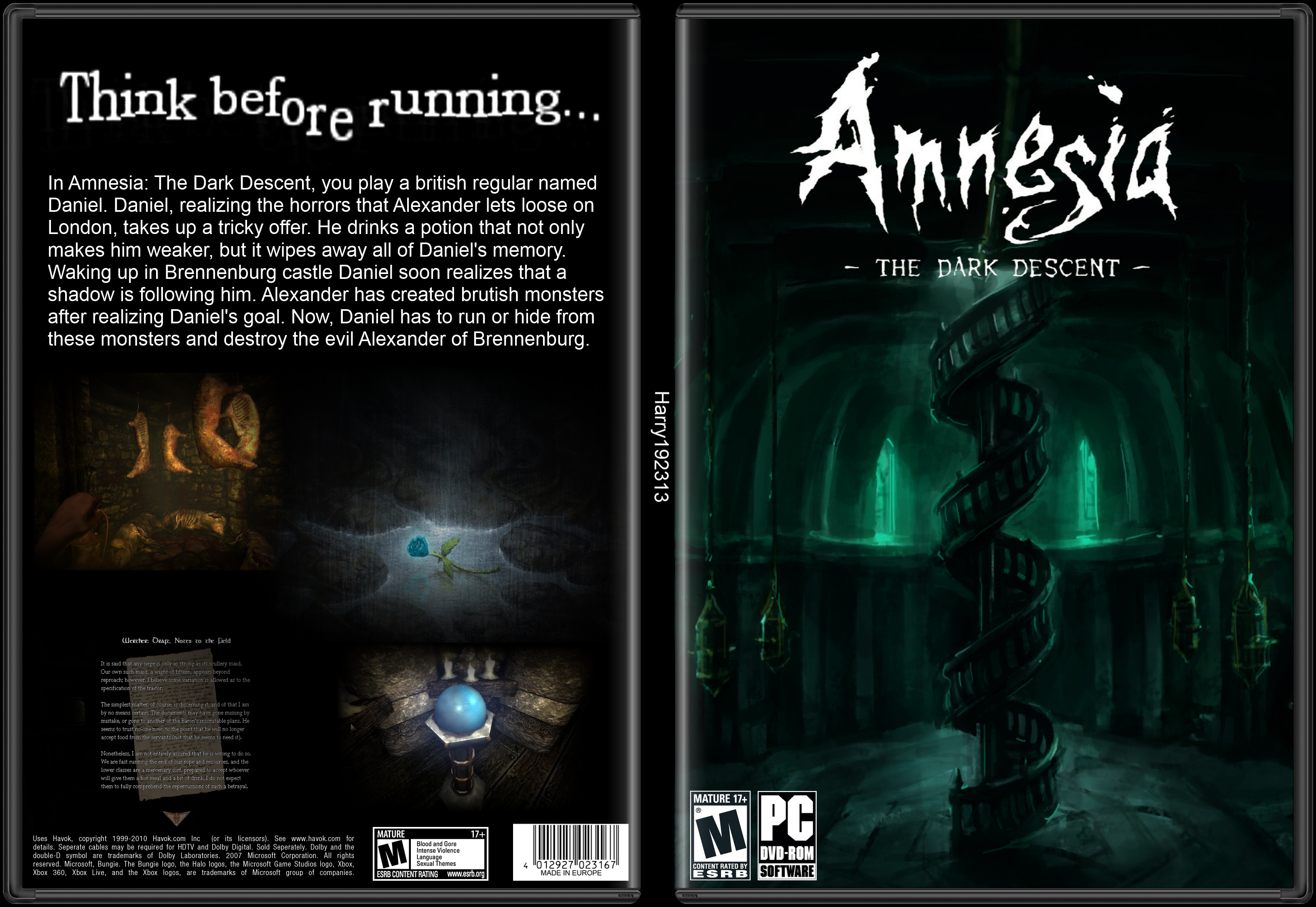 Amnesia: The Dark Descent box cover