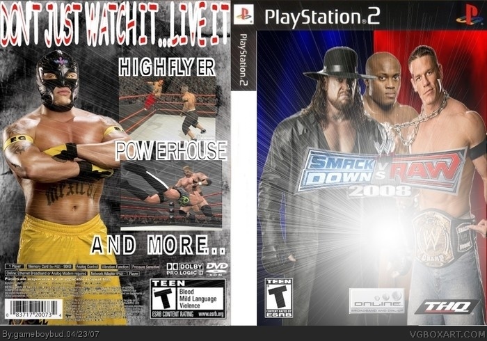 WWE SmackDown! vs RAW 2008 box art cover