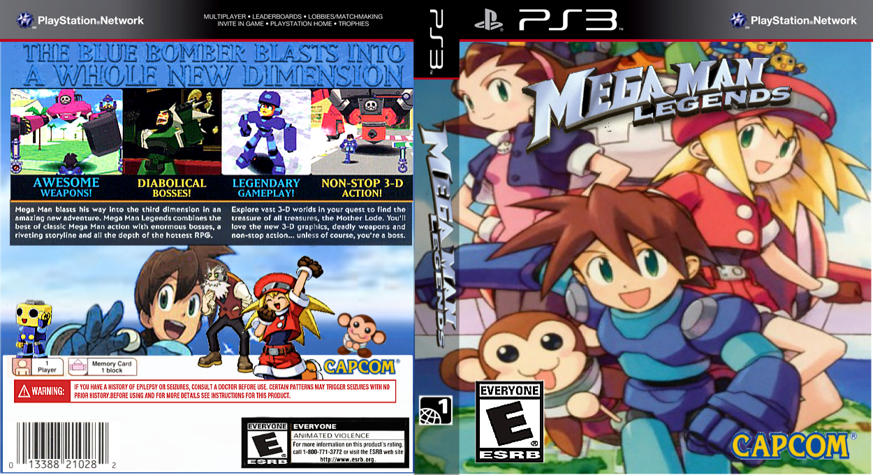 Megaman Legends ps3 style box box cover