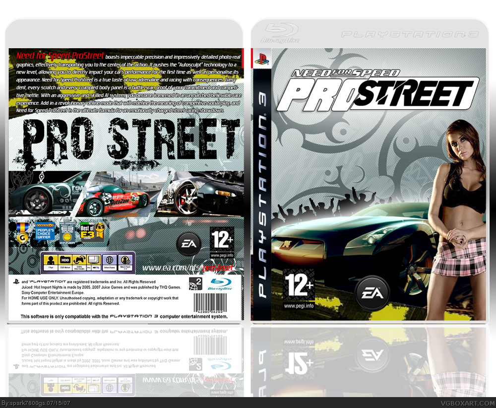 Need For Speed Pro Street box cover