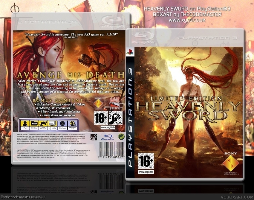 Heavenly Sword: Limited Edition box cover