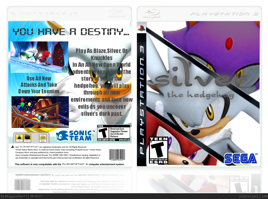 Silver the Hedgehog box cover