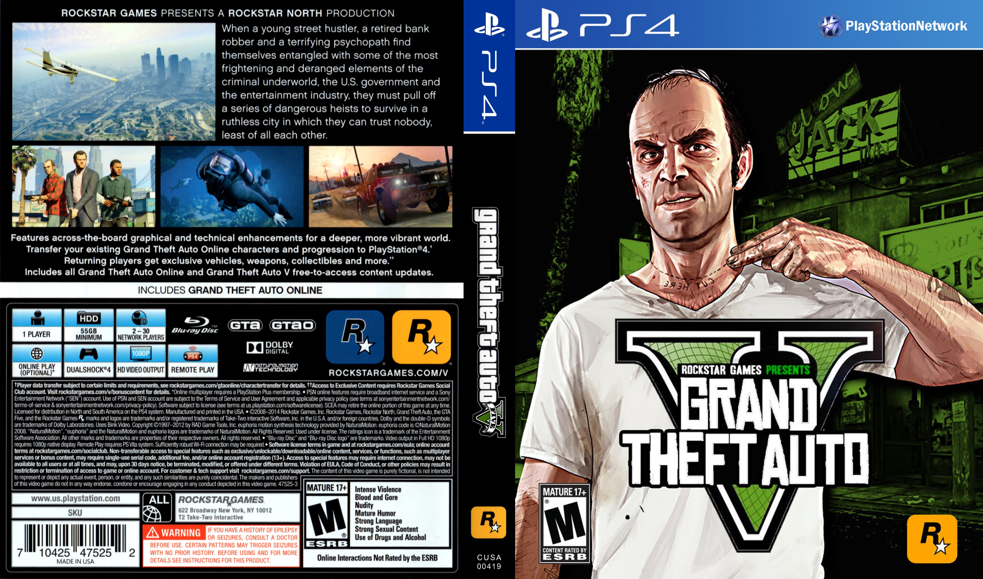 Grand Theft Auto 5 box cover