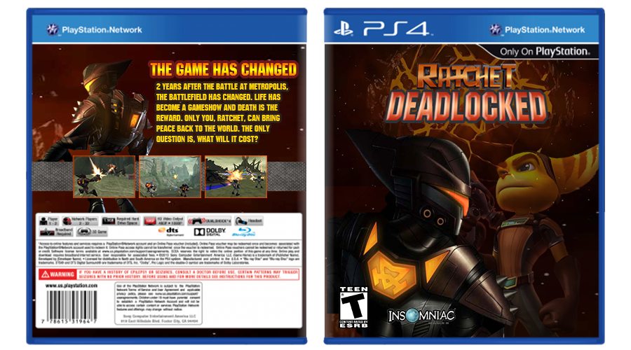 Ratchet Deadlocked: PS4 box cover
