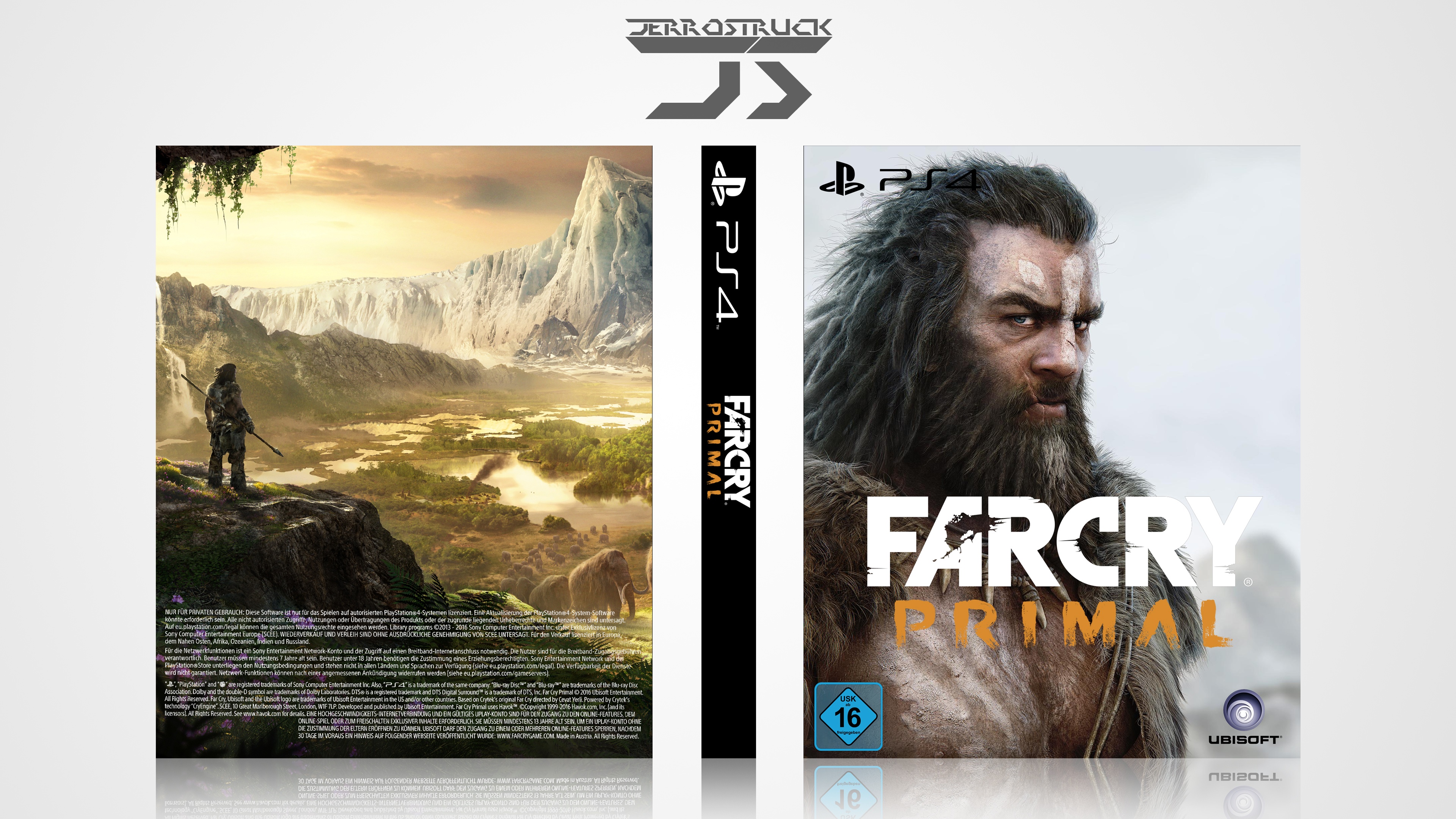 Far Cry Primal simplistic Takkar themed box box cover