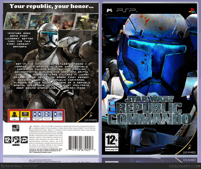 Star Wars : Republic Commando box art cover