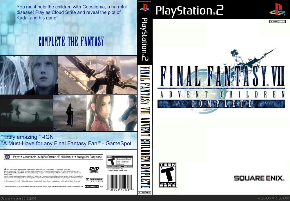 Final Fantasy VII: Advent Children Complete box cover
