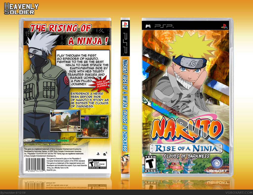Naruto Rise Of A Ninja: Clouds Of Darkness box cover