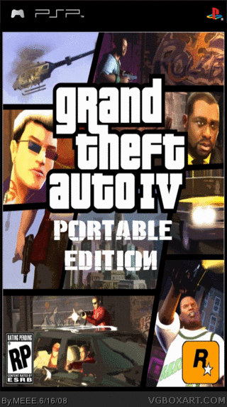 Grand Theft Auto Iv Portable Edition Psp Box Art Cover By Meee