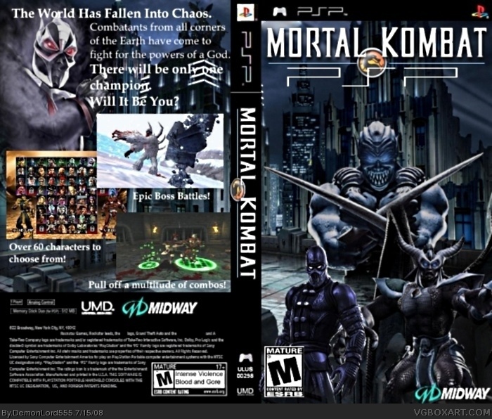 Mortal Kombat: PSP box cover