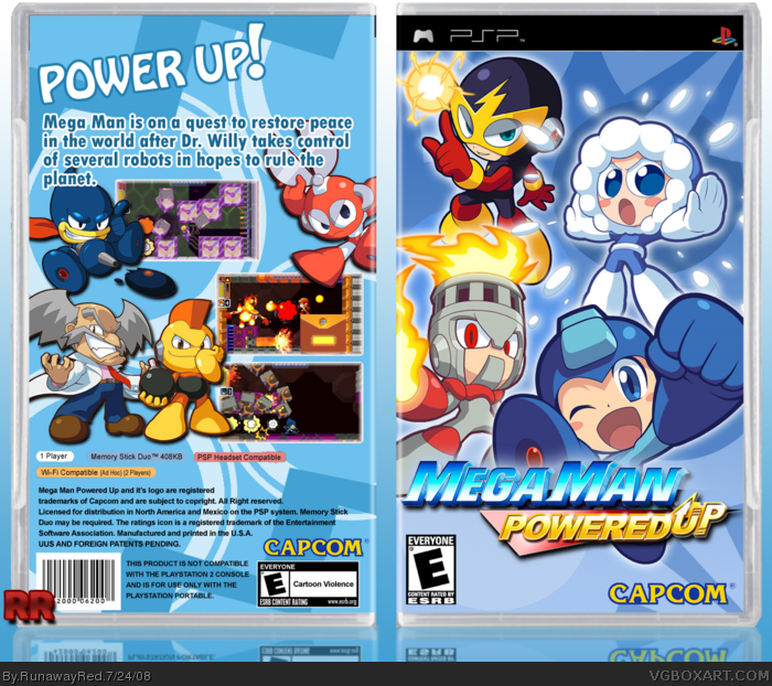 Megaman Powered Up box art cover
