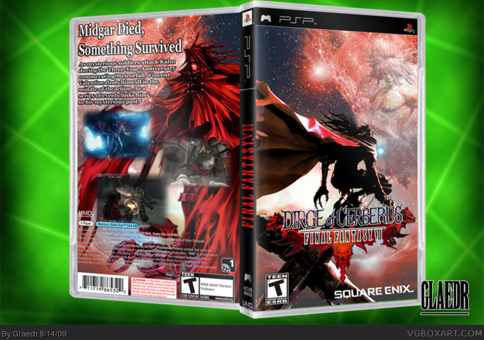 Dirge of  Cerberus: Final Fantasy VII box art cover