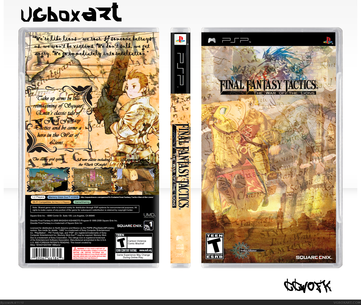 Final Fantasy Tactics: War of the Lions box cover