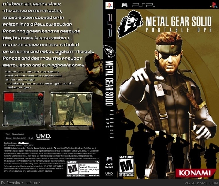 Metal Gear Solid: Portable Ops box cover