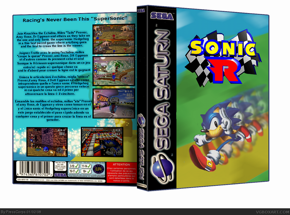 Sonic R box cover