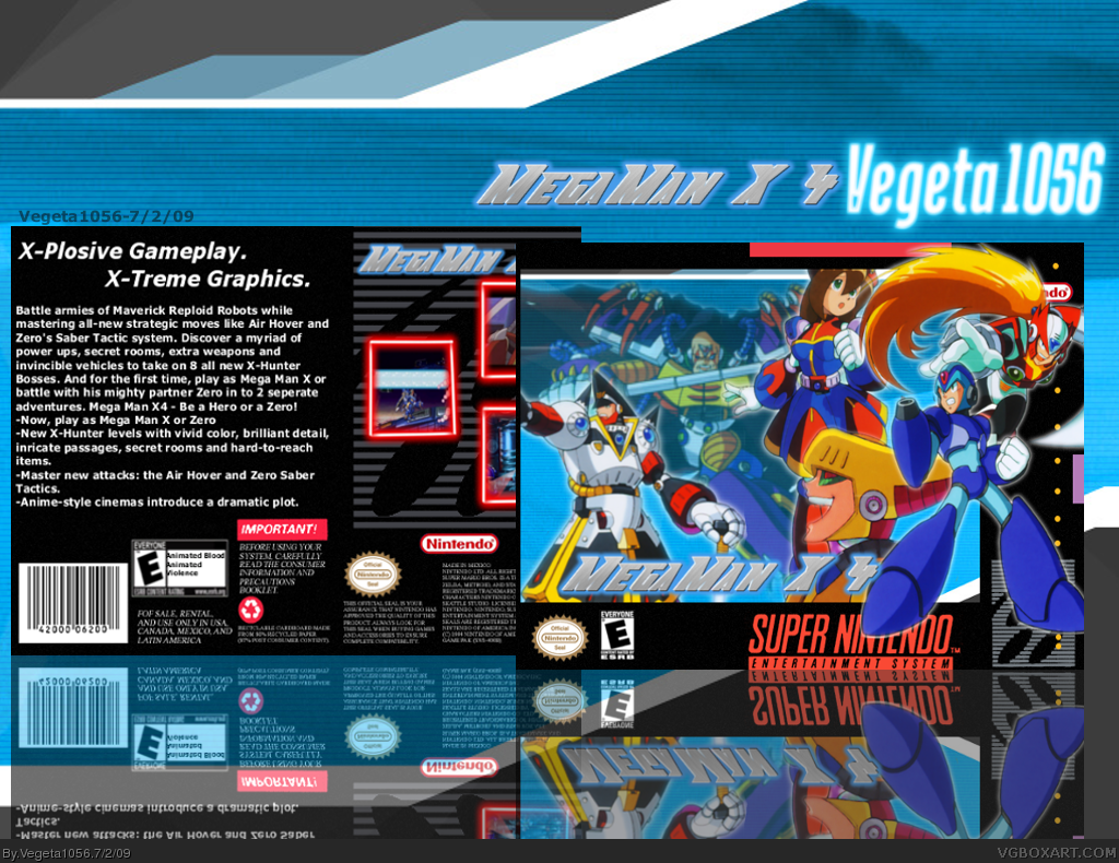 MegaMan X4 box cover