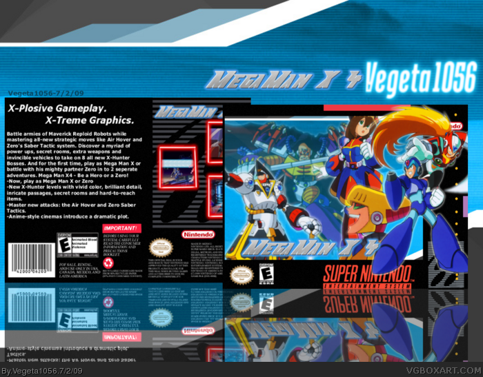 MegaMan X4 box art cover