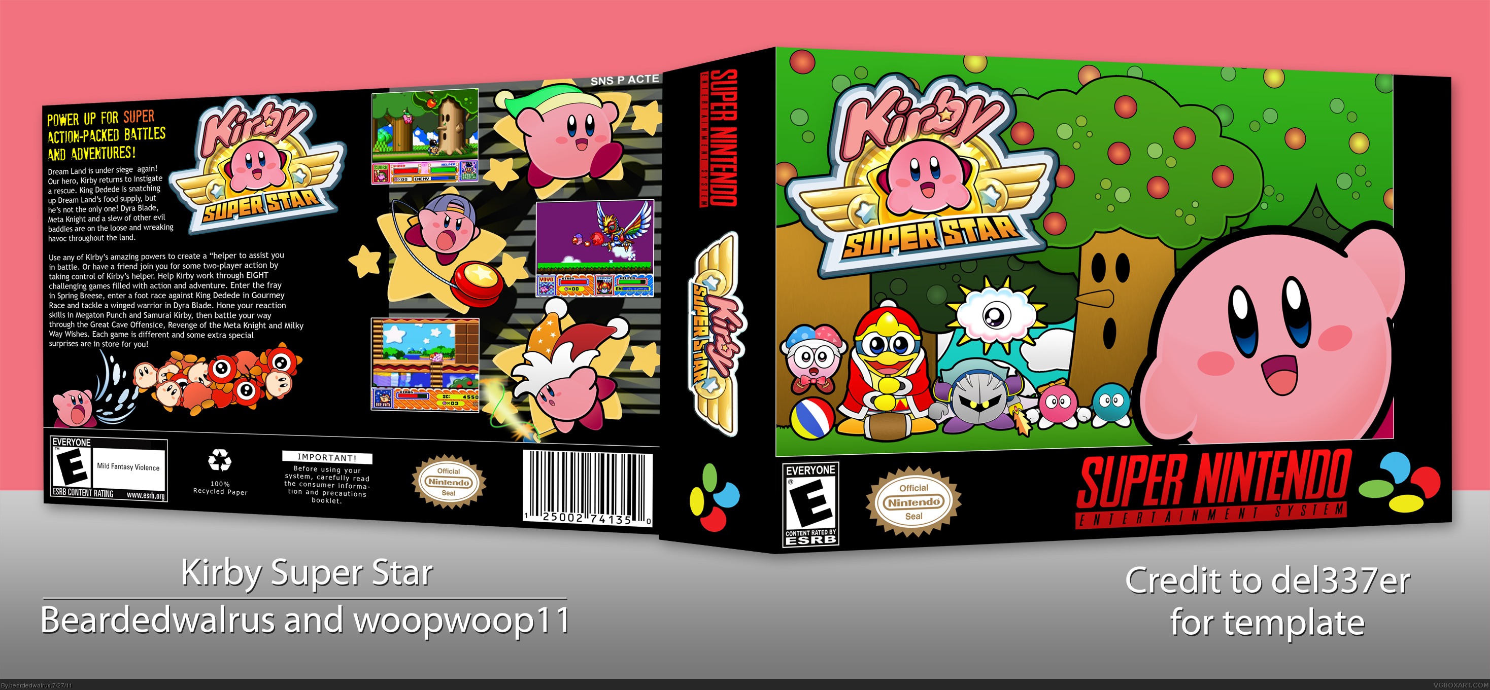 Kirby Super Star box cover