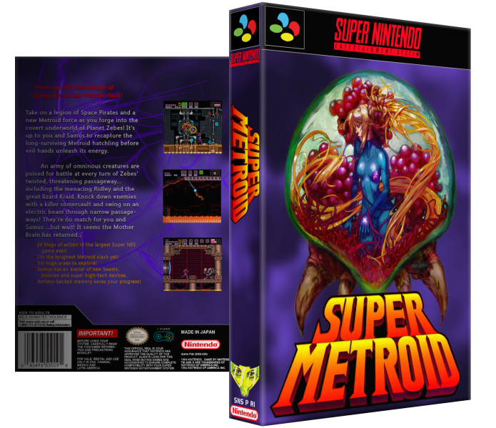 Super Metroid box art cover