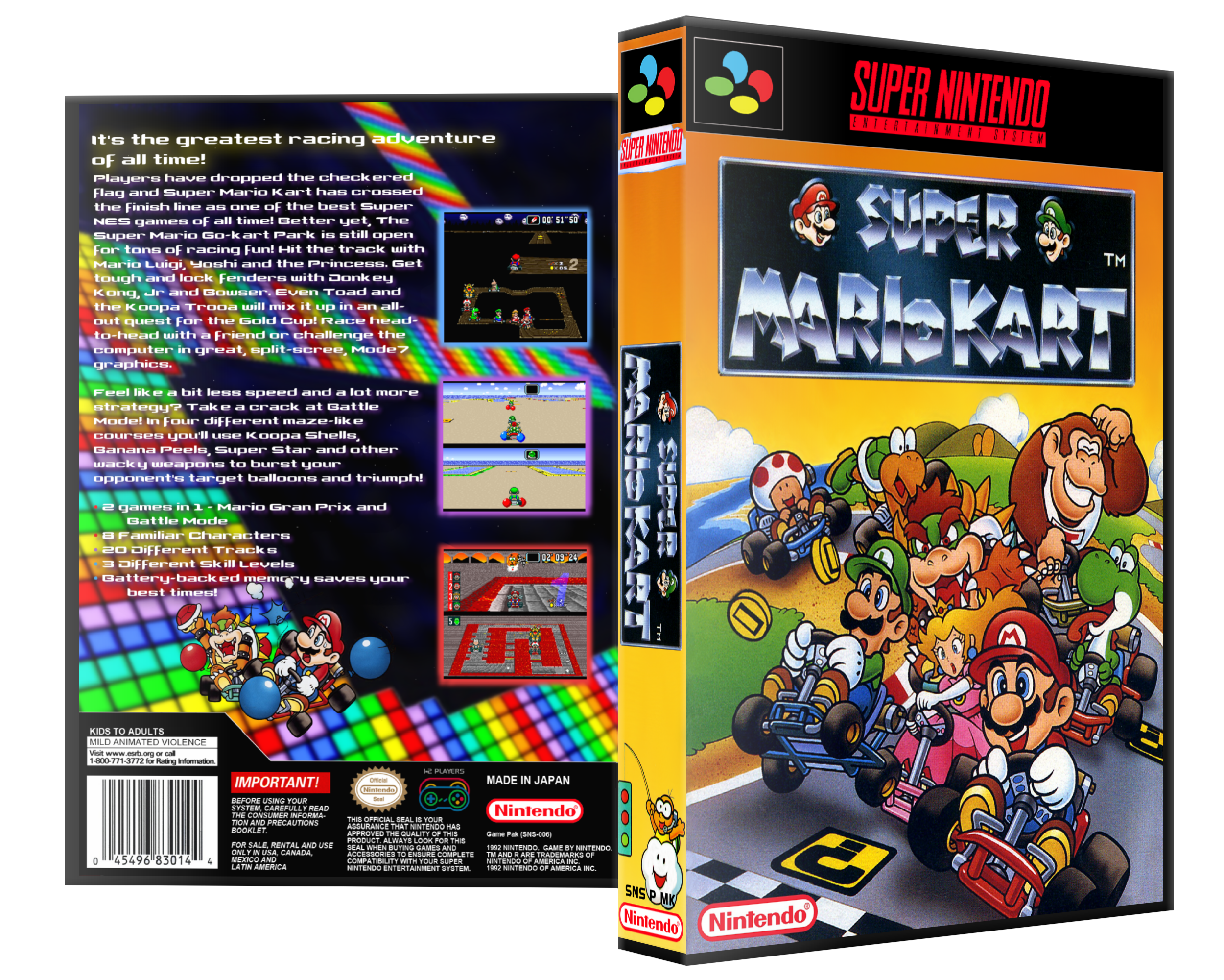 Super Mario Kart box cover