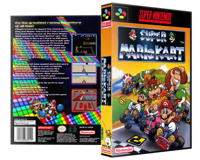 Super Mario Kart box art cover