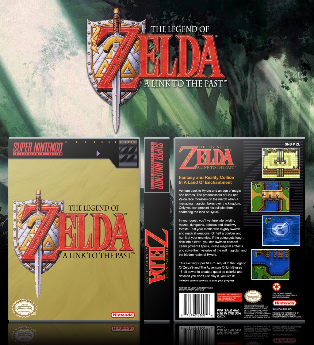 The Legend of Zelda A Link to the Past box cover