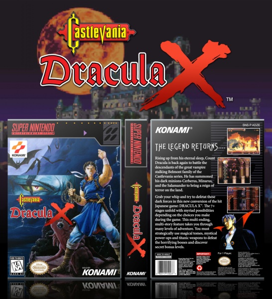 Castlevania Dracula X box art cover