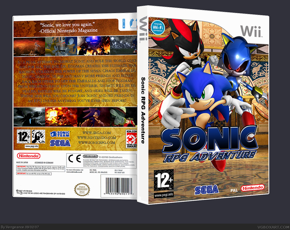 Sonic RPG Adventure box cover