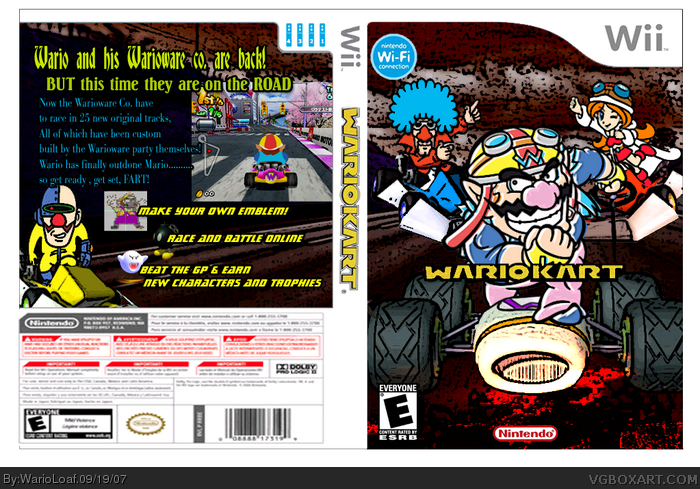 Wario Kart box art cover