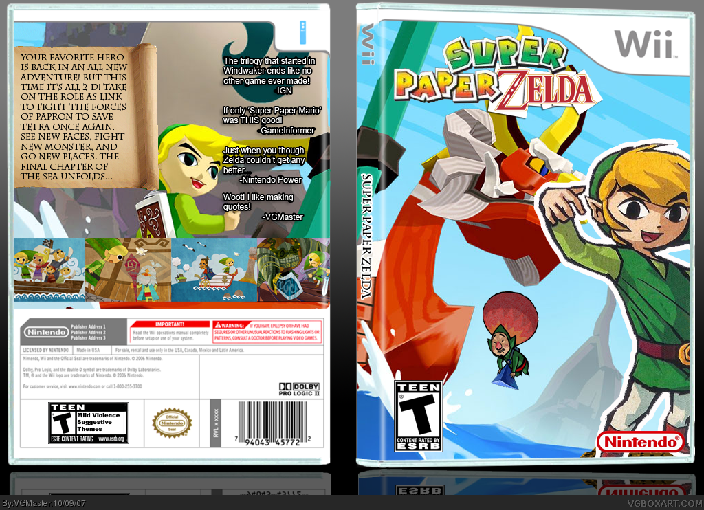 Super Paper Zelda box cover