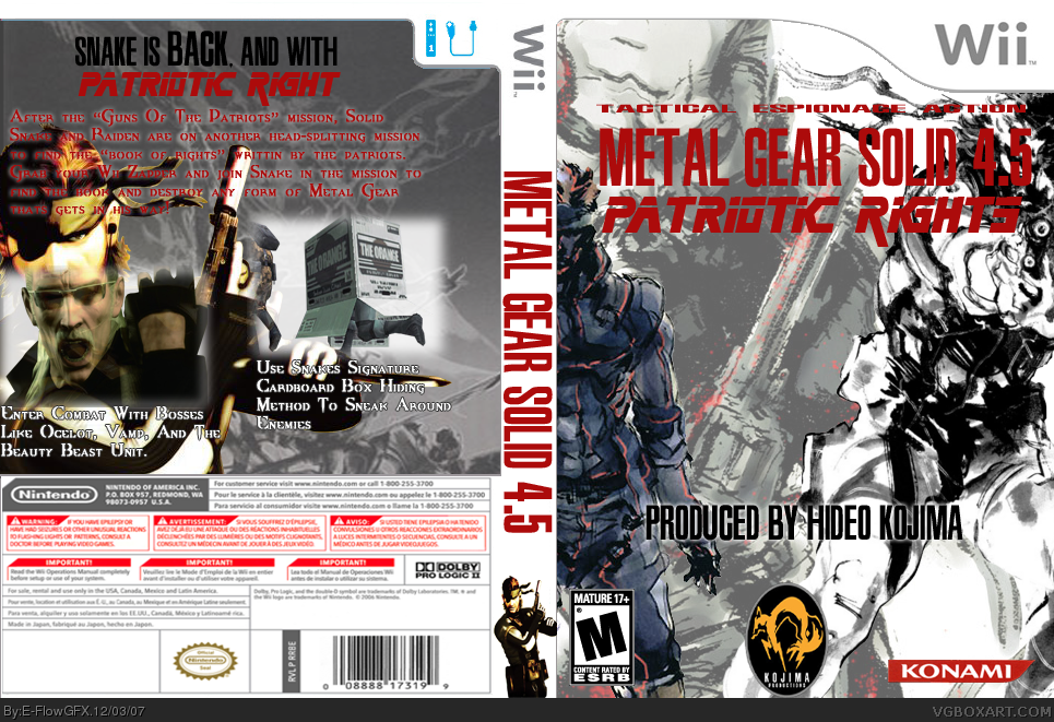 Metal Gear Solid 4.5: Patriotic Rights box cover