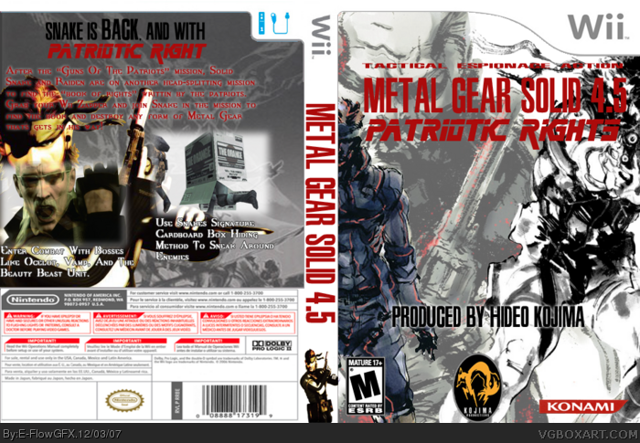 Metal Gear Solid 4.5: Patriotic Rights box art cover